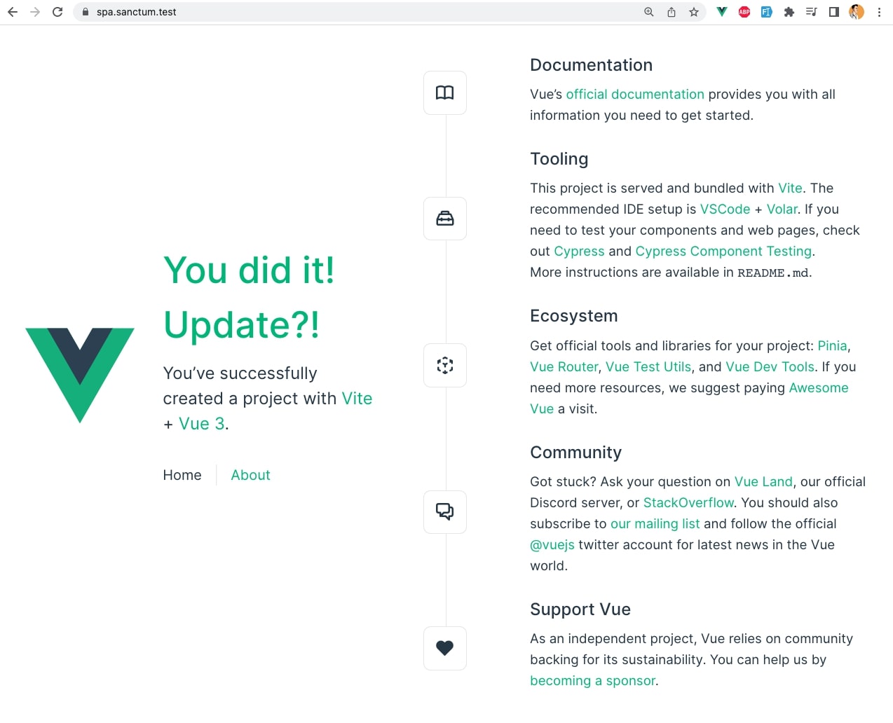 Valet serving Vue3 app